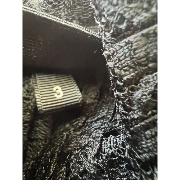 Bitte Kai Rand Peplum Short Sleeve Black Lace Dress Size: 3 (XL) - Picture 8 of 10